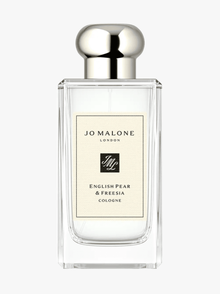 London English Pear & Freesia Eau de Parfum in branded component on a light gray background