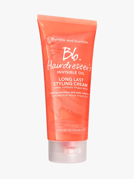 Bumble & Bumble Bb. Hairdresser’s Invisible Oil Long Last Styling Cream in branded tube component on a light gray background