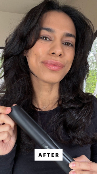 Shanna Shipin after using the GHD Platinum Styler