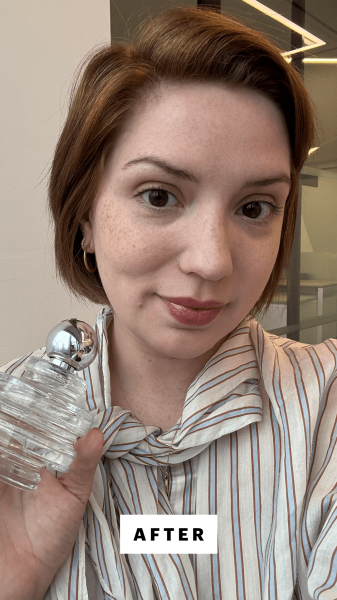 Silva after applying the Tory Burch Sublime Eau de Parfum Set
