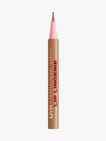 Nyx Professional Makeup Lip Lingerie Lip Liner Stain in branded component  on a light gray background