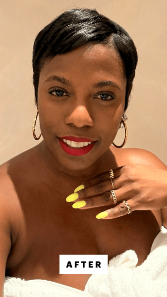 Allure creative director Amber Venerable after using the BabylissPro Nano Titanium UltraSleek Hair Straightener