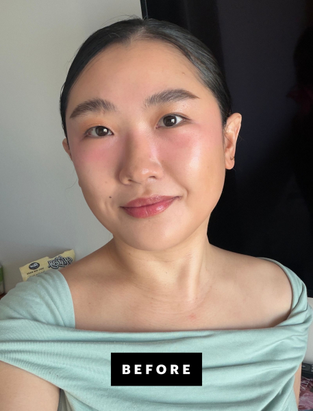 Sarah Han not wearing eye makeup