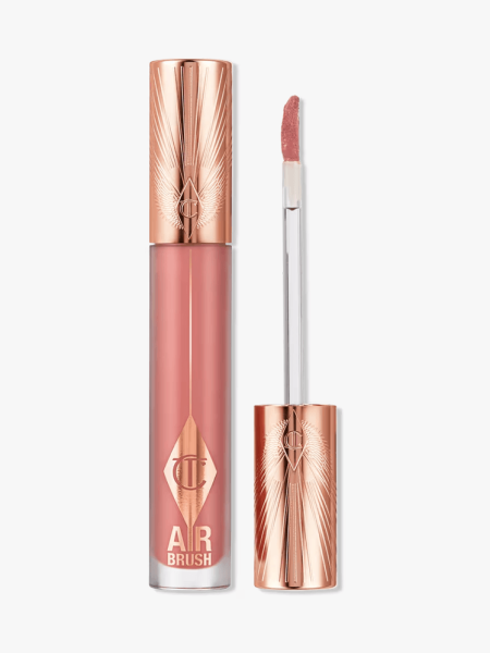 Charlotte Tilbury Airbrush Flawless Matte Lip Blur Liquid Lipstick in branded component on a light gray background