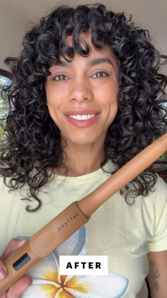 Allure senior commerce director Shanna Shipin after using the Pattern Beauty The 3in1 Interchangeable Curling Iron