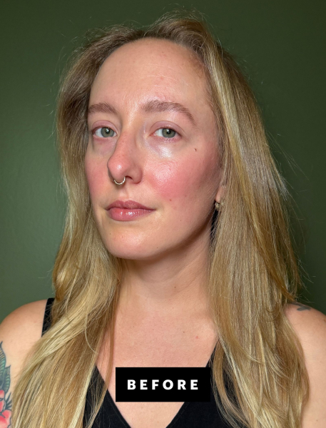 Kara McGrath not wearing eye makeup