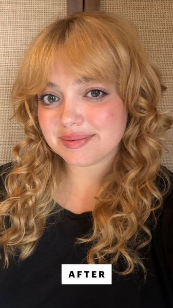 Allure commerce market editor Sarah Hoffmann after using the Curlsmith Defrizzion Curl Reviving Wand