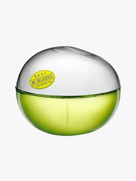 DKNY Be Delicious Eau de Parfum in branded component on a light gray background