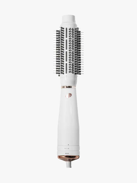 T3 AireBrush Round One-Step Volumizing Hair Dryer Brush in branded component on a light gray background
